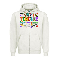 Oatmeal Heather teacher crayons kids caffeine Zipper Hoodie - NancyCooperArtShop