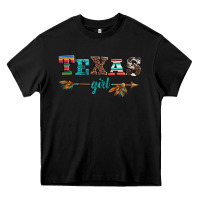Black texas girl serape turquoise leopard cowhide arrow Heavy Core Tee - Artiststas