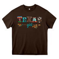 Chocolate Brown texas girl serape turquoise leopard cowhide arrow Heavy Core Tee - Artiststas