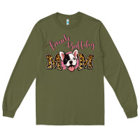 Army Green French Bulldog Mom Long Sleeve Tee - Jasminsmagicworld