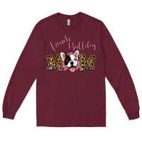 Burgundy French Bulldog Mom Long Sleeve Tee - Jasminsmagicworld