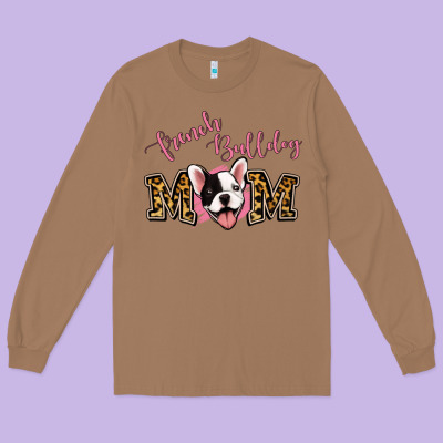 French Bulldog Mom Long Sleeve Tee Designed By Jasminsmagicworld