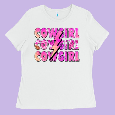 Cowgirl Cowgirl Lightning Bolt Ladies Tee Designed By Zillion Design Studio