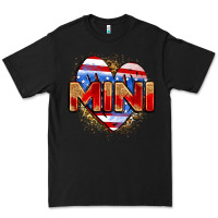 Black American mini heart Premium Tee - Zillion Design Studio