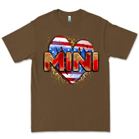 Cacao American mini heart Premium Tee - Zillion Design Studio