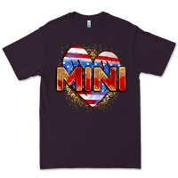 Plum American mini heart Premium Tee - Zillion Design Studio