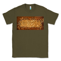 Army Green wooden leopard glitter  license plate template Classic Tee - BarkalooDesign