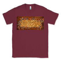 Burgundy wooden leopard glitter  license plate template Classic Tee - BarkalooDesign