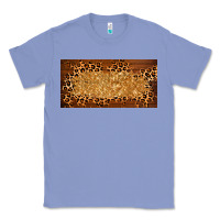 Colony Blue wooden leopard glitter  license plate template Classic Tee - BarkalooDesign