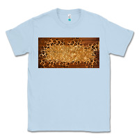 Dusty Blue wooden leopard glitter  license plate template Classic Tee - BarkalooDesign
