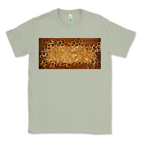 Wooden Leopard Glitter  License Plate Template Classic Tee | Teevron