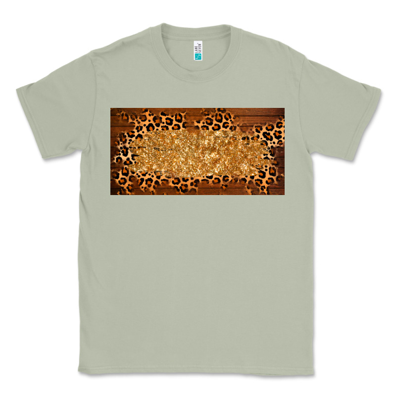 Wooden Leopard Glitter  License Plate Template Classic Tee by BarkalooDesign | Teevron