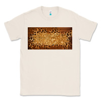 Natural wooden leopard glitter  license plate template Classic Tee - BarkalooDesign
