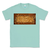 Seafoam wooden leopard glitter  license plate template Classic Tee - BarkalooDesign