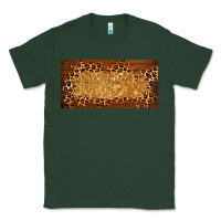 Sports Green wooden leopard glitter  license plate template Classic Tee - BarkalooDesign