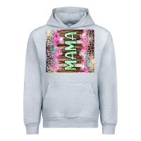 Heather Grey Mama leopard Urban Hoodie - CowGirlArtShop