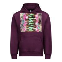 Mauve Wine Mama leopard Urban Hoodie - CowGirlArtShop