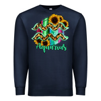Navy Aquarius Zodiac Premium Sweatshirt - Bettercallsaul