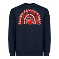 Navy valentine's day rainbow with heart Heavyweight Sweatshirt - AdoDesignShop