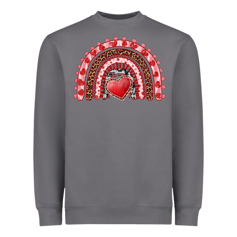Valentine's Day Rainbow With Heart Heavyweight Sweatshirt by AdoDesignShop | Teevron