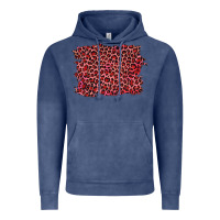 Vintage Denim pink leopard background Vintage Hoodie - RanaPortraitStore