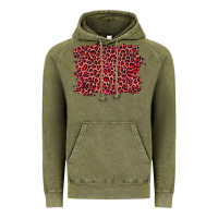 Vintage Olive pink leopard background Vintage Hoodie - RanaPortraitStore