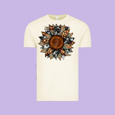 Cowhide Leopard Aztec Sunflower Vintage Tee Designed By Artiststas