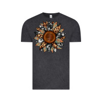 Vintage Black cowhide leopard aztec sunflower Vintage Tee - Artiststas