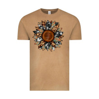 Vintage Camel cowhide leopard aztec sunflower Vintage Tee - Artiststas