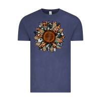 Vintage Denim cowhide leopard aztec sunflower Vintage Tee - Artiststas