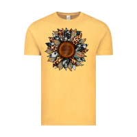 Vintage Mustard cowhide leopard aztec sunflower Vintage Tee - Artiststas