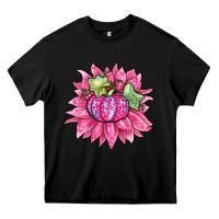 Black sunflower pumpkin breast cancer Heavy Core Tee - Zillion Design Studio
