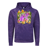 Cloud Purple eyes leopard halloween patch Vintage Hoodie - BundleAndBundleShop