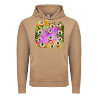 Vintage Coffee eyes leopard halloween patch Vintage Hoodie - BundleAndBundleShop