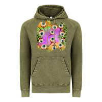 Vintage Olive eyes leopard halloween patch Vintage Hoodie - BundleAndBundleShop