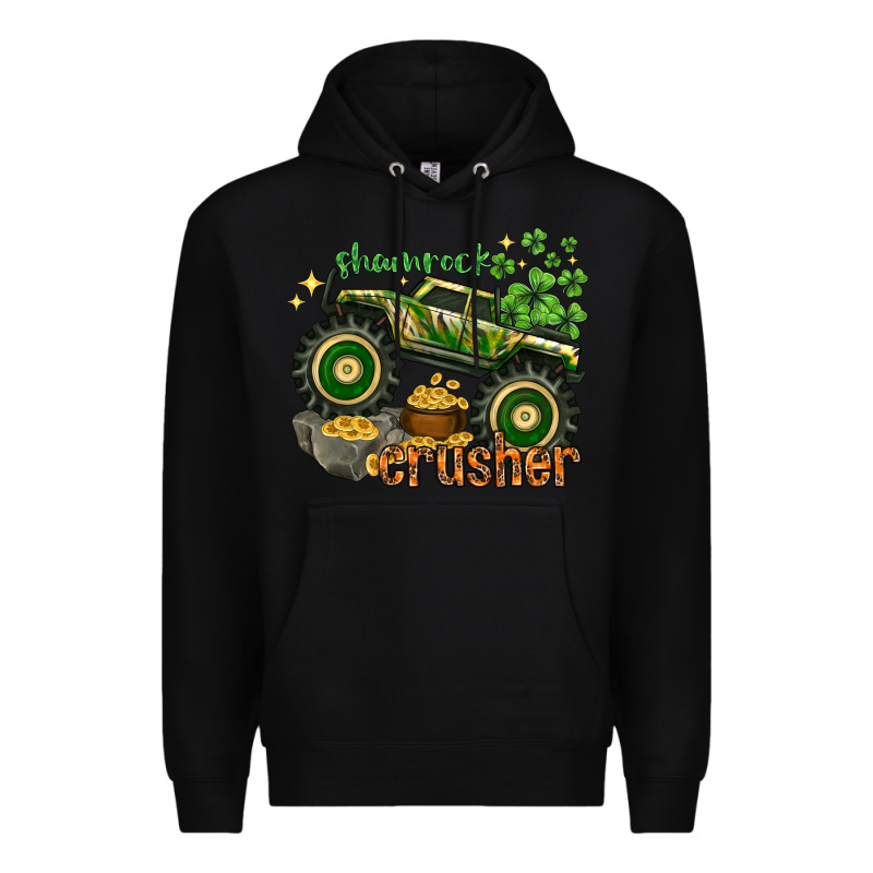 Shamrock Crusher Premium Hoodie by NancyCooperArtShop | Teevron