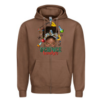 Chestnut science teacher afro messy bun Zipper Hoodie - NancyCooperArtShop