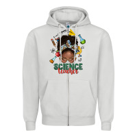 Dove Grey science teacher afro messy bun Zipper Hoodie - NancyCooperArtShop