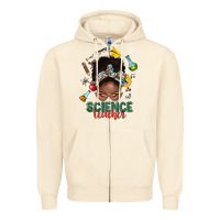 Sandshell science teacher afro messy bun Zipper Hoodie - NancyCooperArtShop