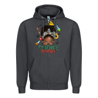 Smoke science teacher afro messy bun Zipper Hoodie - NancyCooperArtShop