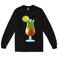 Black Margarita Glass Long Sleeve Tee - Jasminsmagicworld