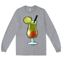 Heather Grey Margarita Glass Long Sleeve Tee - Jasminsmagicworld