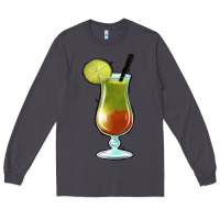 Smoke Margarita Glass Long Sleeve Tee - Jasminsmagicworld