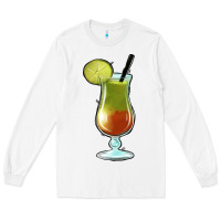 White Margarita Glass Long Sleeve Tee - Jasminsmagicworld