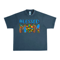 Midnight Navy blessed mom autism Urban Heavy Tee - AdoDesignShop