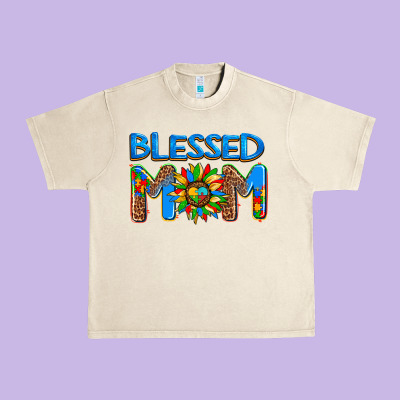 Blessed Mom Autism Urban Heavy Tee Designed By Adodesignshop