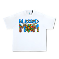 White blessed mom autism Urban Heavy Tee - AdoDesignShop