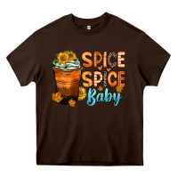 Chocolate Brown spice spice baby Heavy Core Tee - Zillion Design Studio