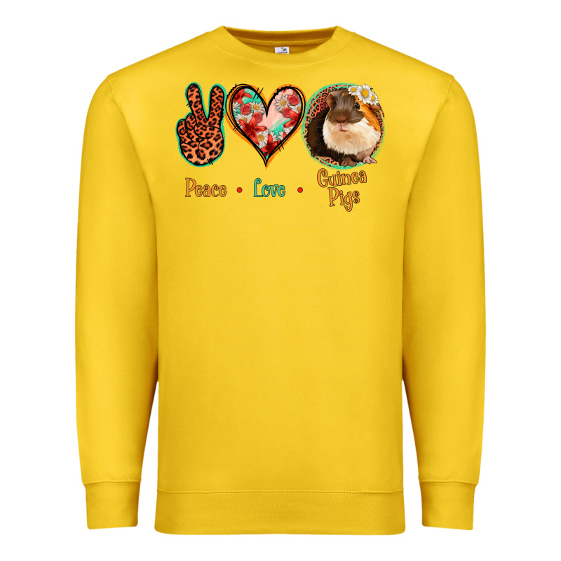 Peace Love Guinea Pigs Premium Sweatshirt by Bettercallsaul | Teevron