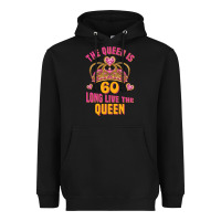 Black the queen is 60 long live the queen Heavyweight Hoodie - Jasminsmagicworld